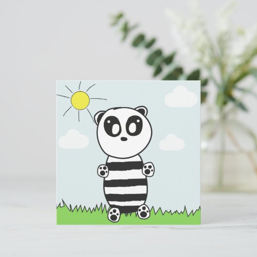 Save The Date Panda Kids (Debout devant)