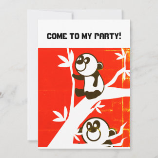 Save The Date Pandas d'anniversaire