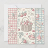 Save The Date Panier de fruits Gingham Fun (Dos)