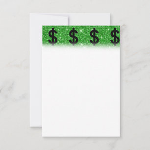 Save The Date Panneau Dollar Noir Argent Entrepreneur Wall Stree