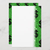 Save The Date Panneau Dollar Noir Argent Entrepreneur Wall Stree (Devant / Derrière)