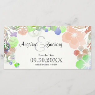 Save The Date Panneaux Beige Et Multicolor Économisez À Jour