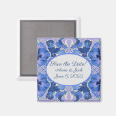 Save the date! Pansies romantiques Magnet (Recto/Verso)