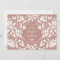 Papercut Fleurs Rustiques Rose fusty
