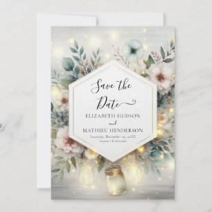 Save The Date Papier à lettres personnalisé Pot Mason Mariage
