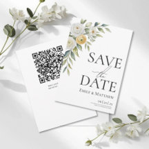 Papier à Sauvegarder la Date Fleurie Aquarelle Jau