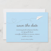 Save The Date Papier Avion Enregistrer la date (Devant)