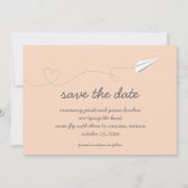 Save The Date Papier Avion Enregistrer la date (Devant)