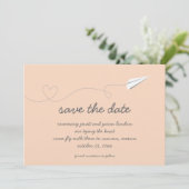 Save The Date Papier Avion Enregistrer la date (Debout devant)