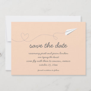 Save The Date Papier Avion Enregistrer la date