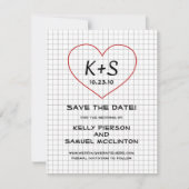 Save The Date Papier graphique Enregistrer la date (Devant)