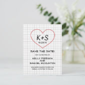 Save The Date Papier graphique Enregistrer la date (Debout devant)