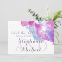 Papillon d'aquarelle Berries mélangées SavetheDate