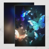 Save The Date Papillon de nuit (Devant / Derrière)