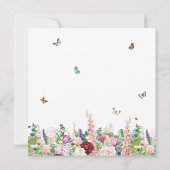 Save The Date Papillon décontracté rose violet floral Enregistre (Dos)