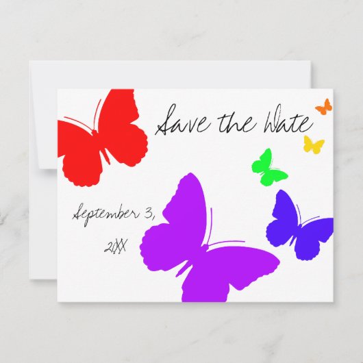Save The Date Papillon Enregistrer la date (Devant)