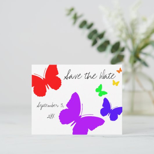Save The Date Papillon Enregistrer la date (Debout devant)