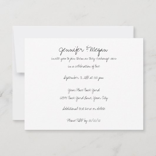 Save The Date Papillon Enregistrer la date (Dos)