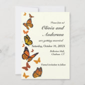 Save The Date Papillon Monarque Photo mariage de automne (Dos)