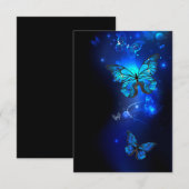 Save The Date Papillon Morpho sur fond sombre (Devant / Derrière)
