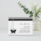 Save The Date Papillon noir Enregistrer la date (Debout devant)