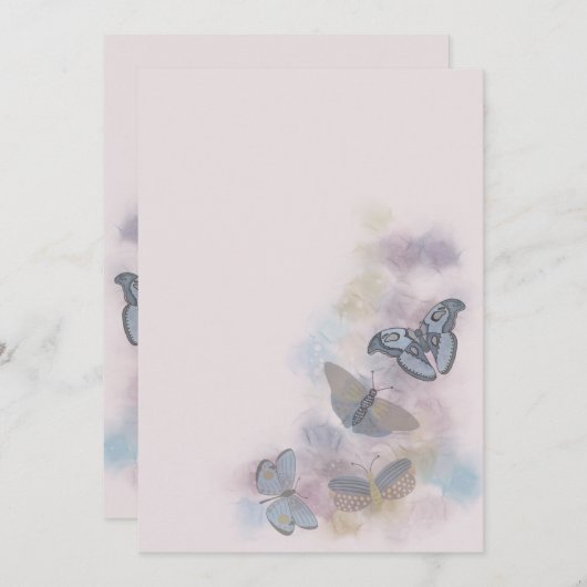 Save The Date Papillons à encre d'alcool (Devant / Derrière)