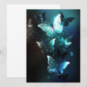 Save The Date Papillons de nuit à la menthe (Devant / Derrière)