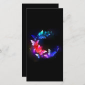 Save The Date Papillons de nuit Neon brillants sur arrière - pla (Devant / Derrière)