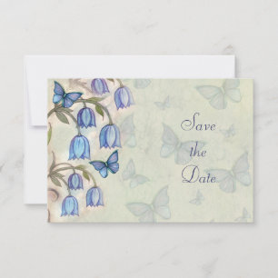 Save The Date Papillons de printemps Blue Bell Floral de printem