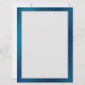 Save The Date Papillons d'or sur un Arrière - plan bleu (Dos)