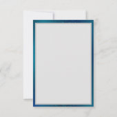 Save The Date Papillons d'or sur un Arrière - plan bleu (Dos)