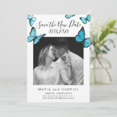 Save The Date Papillons Élégants. Report Mariage photo (Debout devant)