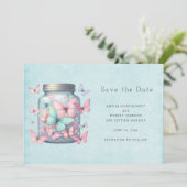 Save The Date Papillons Fantaisistes dans un Pot (Debout devant)