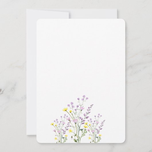Save The Date Papillons Fleurs sauvages aquarelle (Dos)