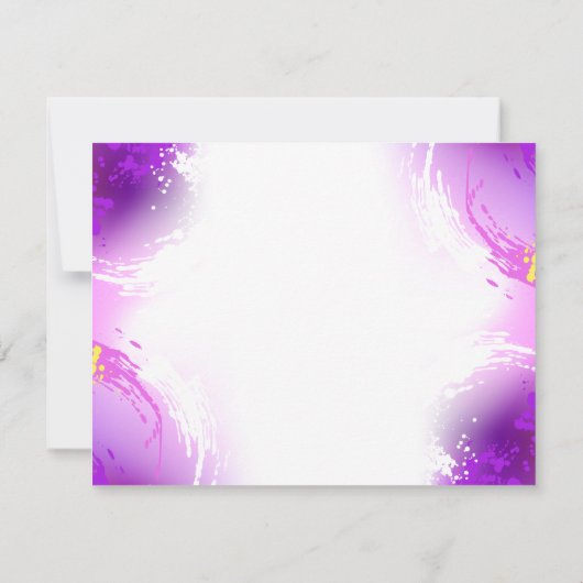 Save The Date Papillons Monarque sur Arrière - plan pourpre (Dos)