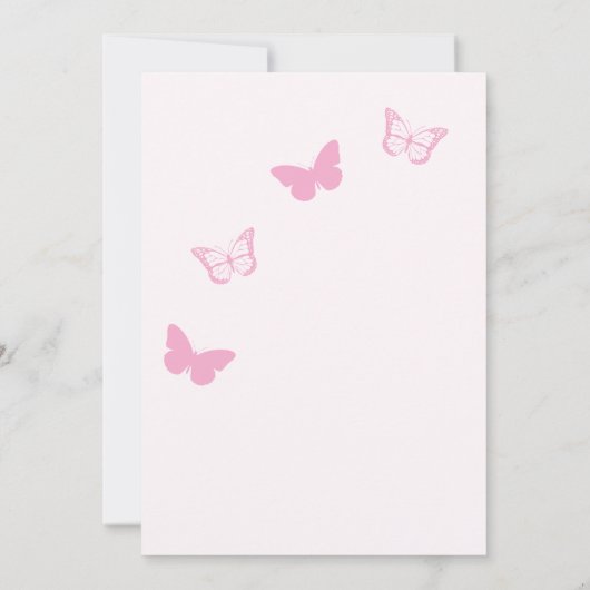 Save The Date Papillons roses Quinceanera (Dos)