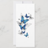 Save The Date Papillons volants bleus Morpho (Devant)