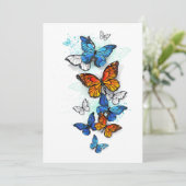 Save The Date Papillons volants Morpho et Monarch (Debout devant)