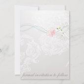 Save The Date Papillons Whimsical et dentelle Enregistrer la dat (Dos)