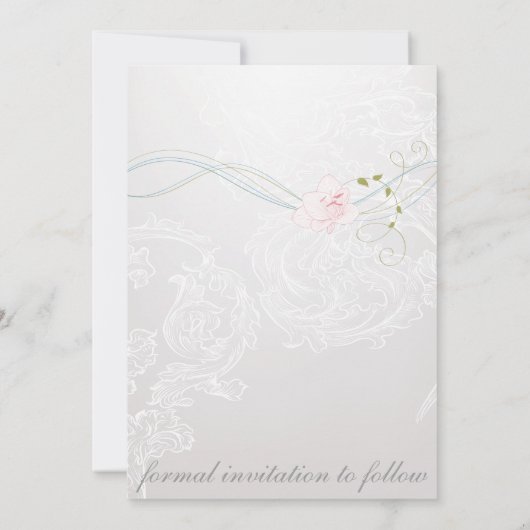 Save The Date Papillons Whimsical et dentelle Enregistrer la dat (Dos)