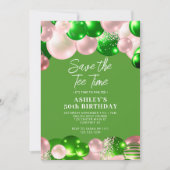 Save The Date Parc de golf féminin Tee 50e anniversaire (Devant)