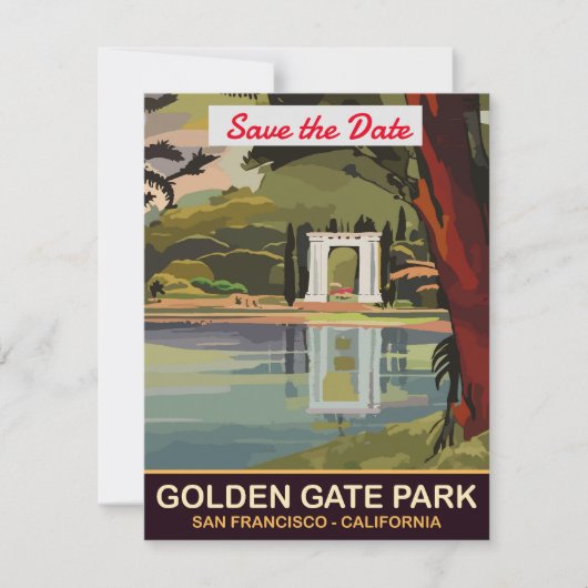 Save The Date Parc Golden Gate, San Francisco, (Devant)