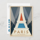 Save the date | Parijs - de stad van het licht Aankondigingskaart (Voorkant / Achterkant)