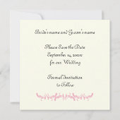 Save The Date Paris mariage rose Tour Eiffel Enregistrer la cart (Dos)