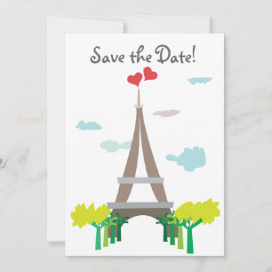 Save The Date Paris Tour Eiffel Mariage Date