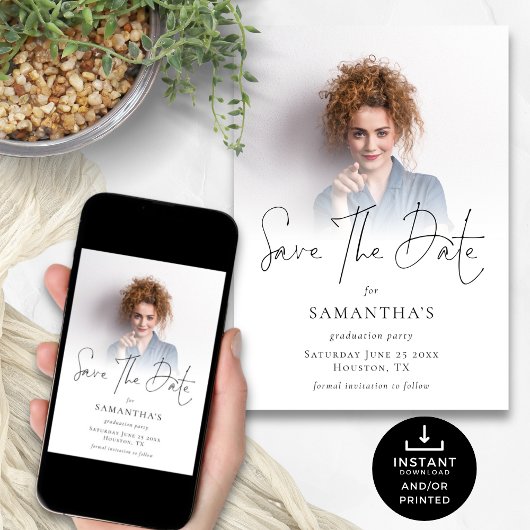 Save The Date Partie de Graduation de la Représentation de photo