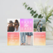 Save The Date Parties scintillant arc-en-ciel moderne 3 photo co (Debout devant)