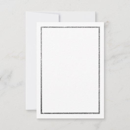 Save The Date Parties scintillant argentée Flore blanche rose En (Dos)