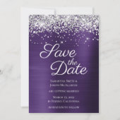 Save The Date Parties scintillant argentée foncée violet ombre F (Devant)