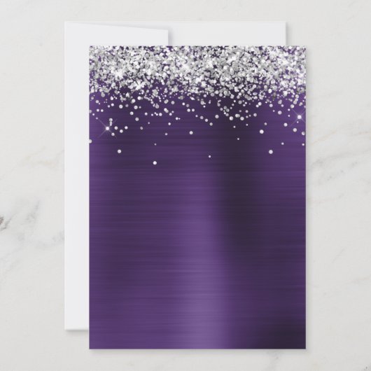 Save The Date Parties scintillant argentée foncée violet ombre F (Dos)